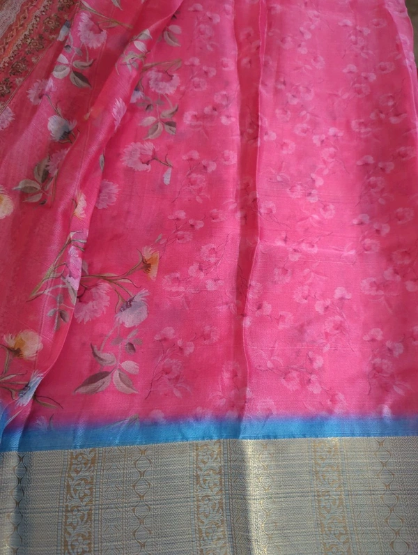 Organza Weaving Digital - Pink Flamingo 23