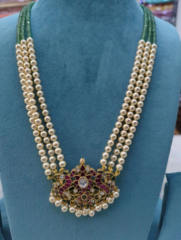 Jadua Kundan With Swarovski Mala - Vz, Blue