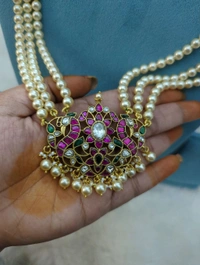 Jadua Kundan With Swarovski Mala - Vz, Blue