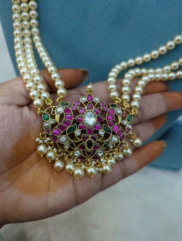 Jadua Kundan With Swarovski Mala - Vz, Blue