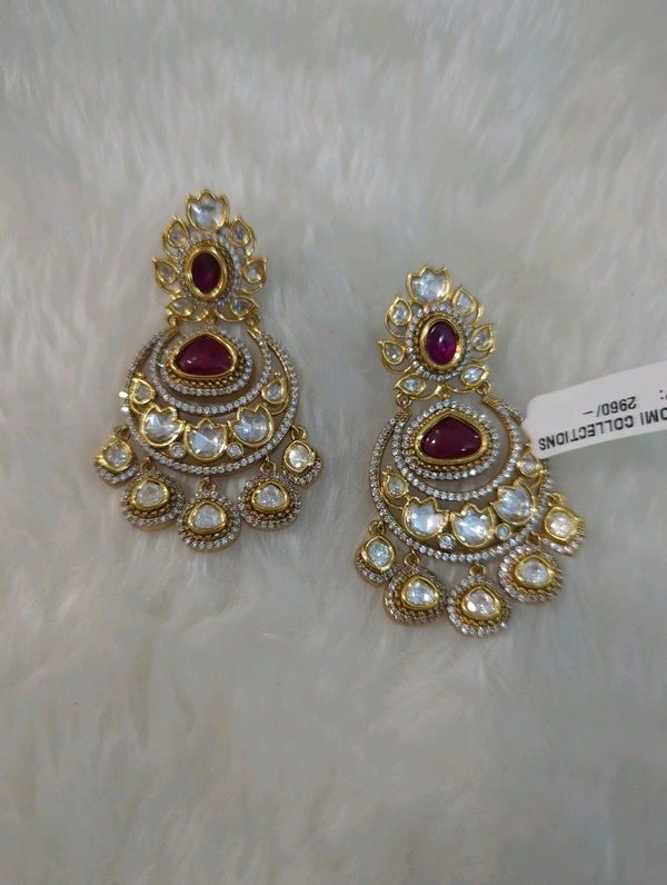 Real Mossonite Statment Earrings  - Vz