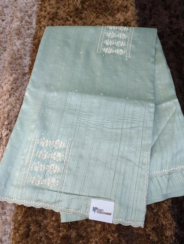 Tusser Embroidery  - green
