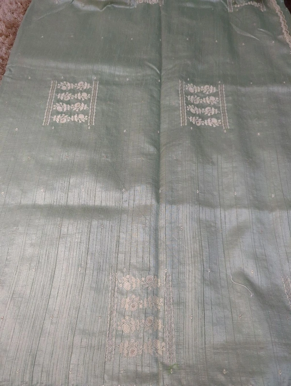 Tusser Embroidery  - green