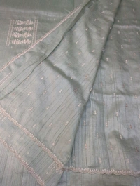 Tusser Embroidery  - green
