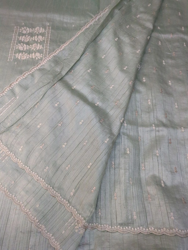 Tusser Embroidery  - green