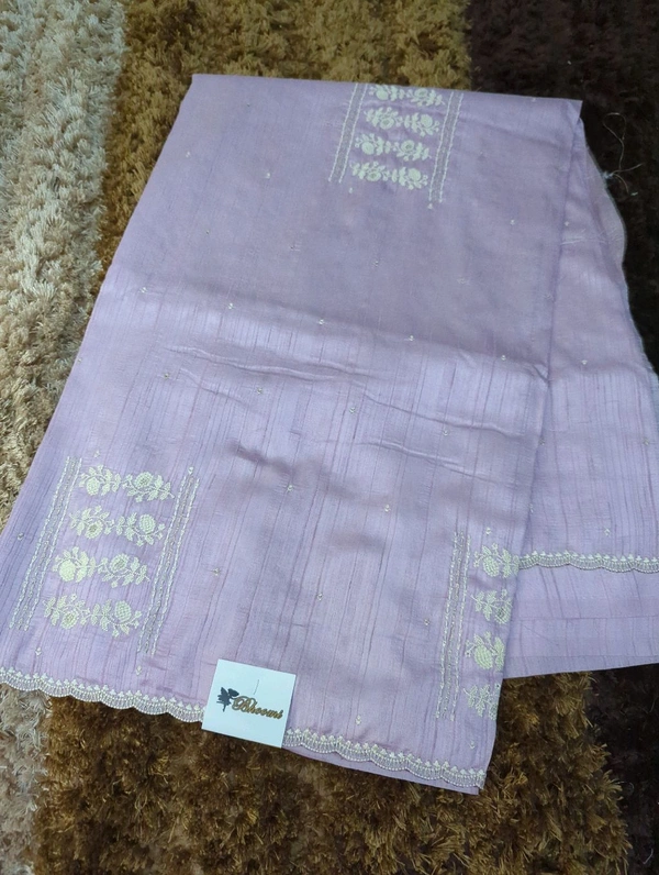 Tusser Embroidery  - Fuchsia Pink