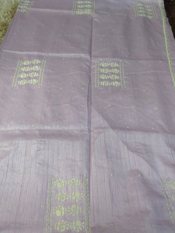 Tusser Embroidery  - Fuchsia Pink