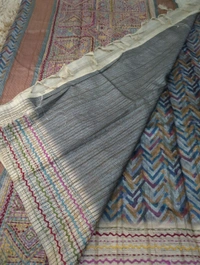 Tussar Handwork  - Gray