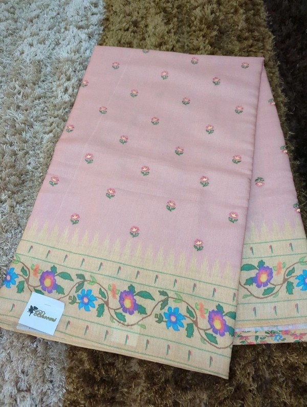 Soft Satin Tussar  - Pink
