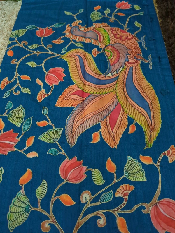 Tusser Applique - Dark Blue