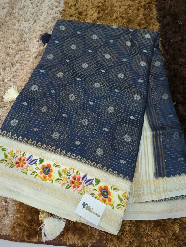 Pure Dola Weaving  - Navy Blue