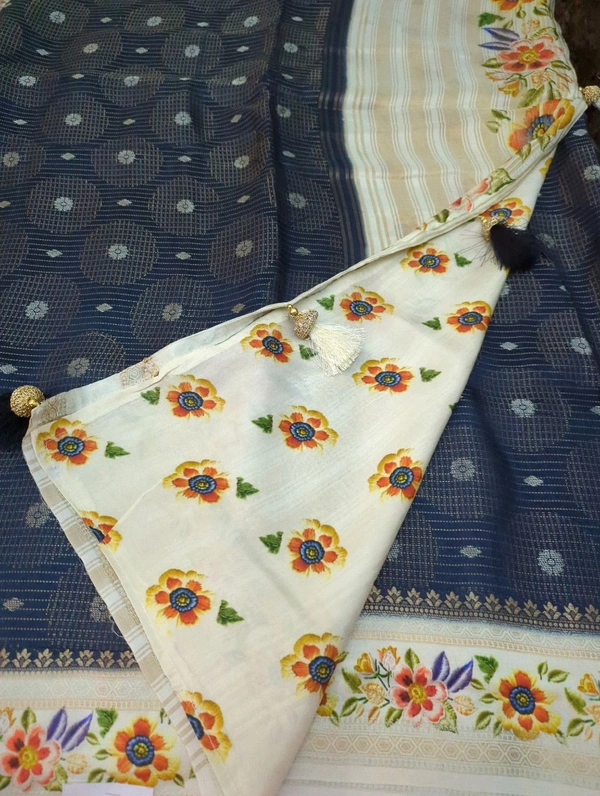 Pure Dola Weaving  - Navy Blue