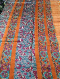 Pure Tusser Mango Designer - orange