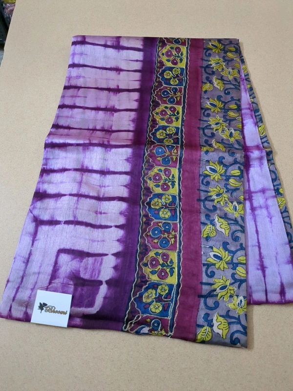 Pure Tusser Mango Designer - Purple