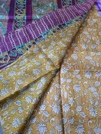 Pure Tusser Mango Designer - Pigment Indigo