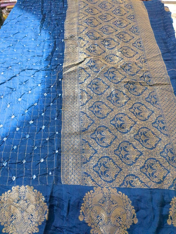 Soft Crepe Designer  - blue