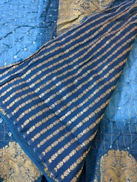 Soft Crepe Designer  - blue