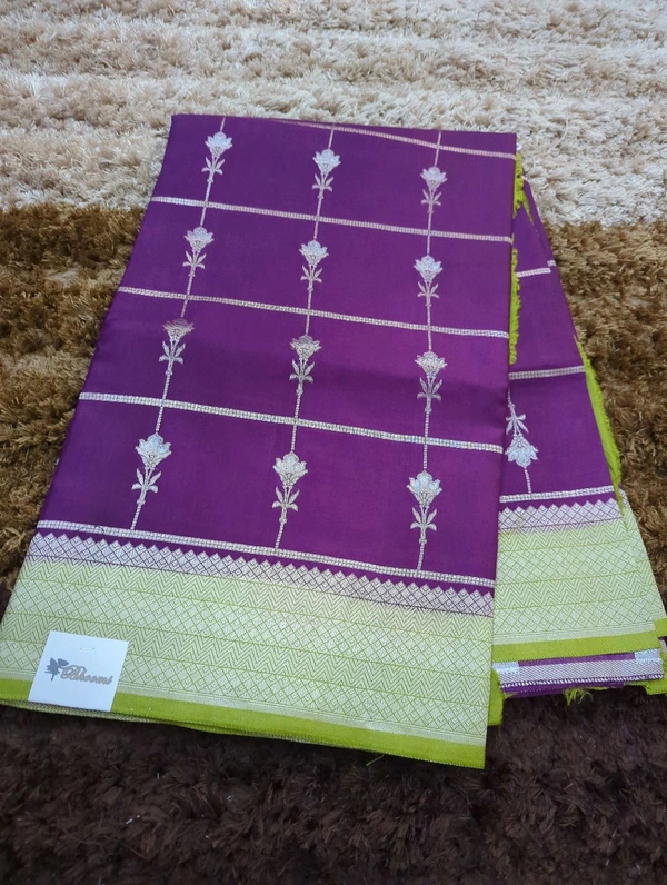 Tusser Mango Designer - Purple