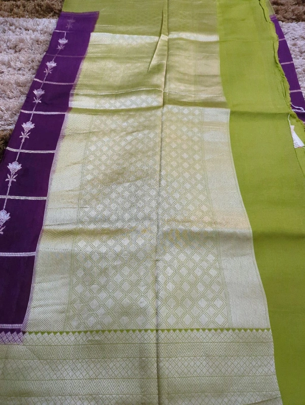 Tusser Mango Designer - Purple