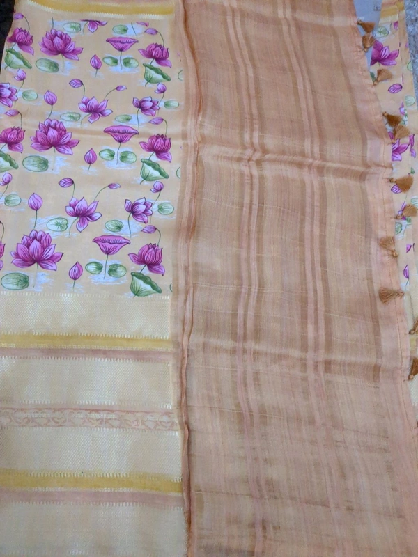 Mysore Crepe Designer  - Bright Sun 13