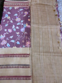 Mysore Crepe Designer  - Maroon 9