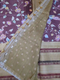 Mysore Crepe Designer  - Maroon 9