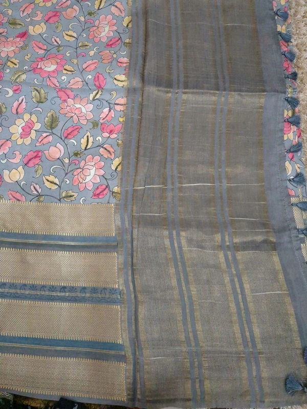 Mysore Crepe Designer  - Gray 2