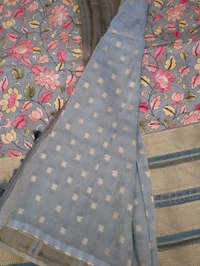 Mysore Crepe Designer  - Gray 2