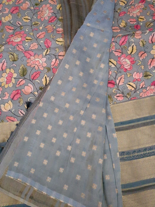 Mysore Crepe Designer  - Gray 2