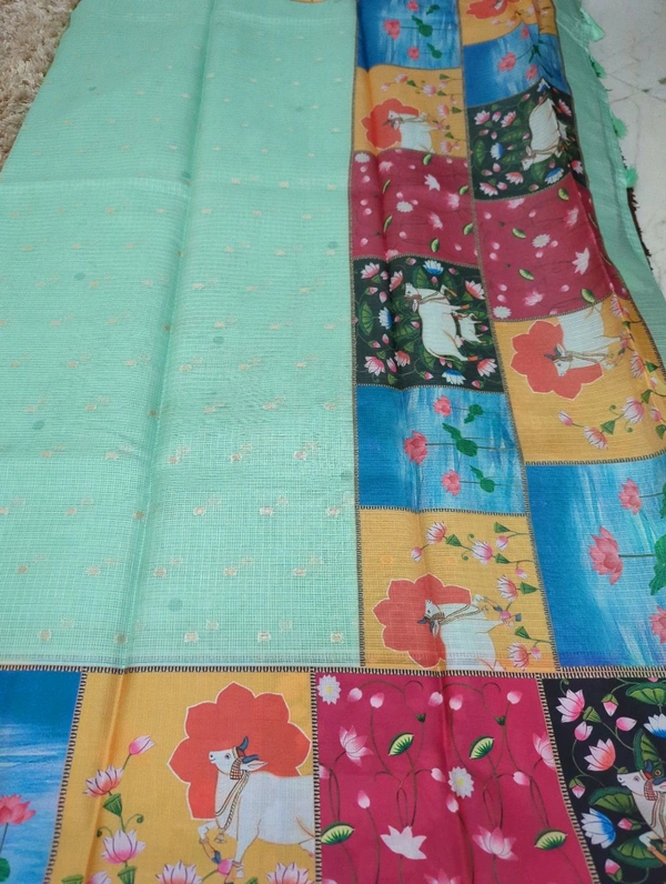 Silk Kota Digital  - Mint Green