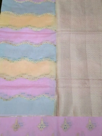 Georgette Organza  - Pink Lace