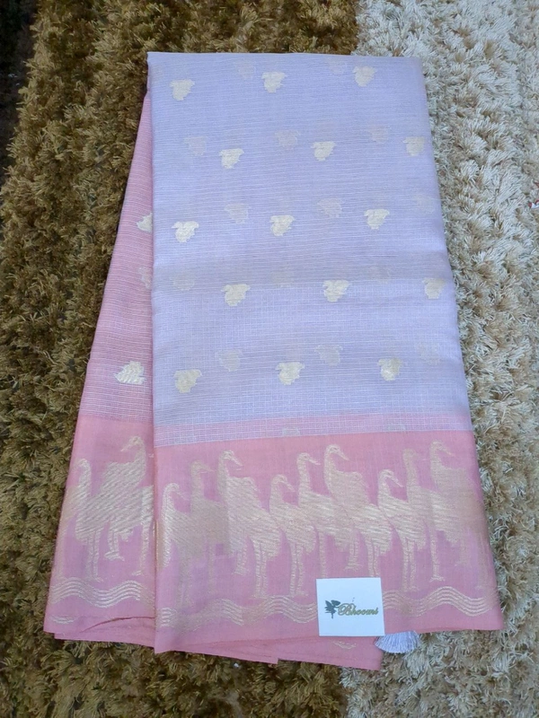 Silk Kota Weaving  - Blue Chalk