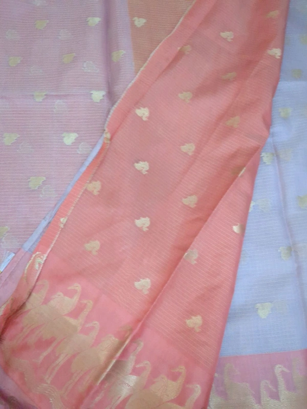 Silk Kota Weaving  - Blue Chalk