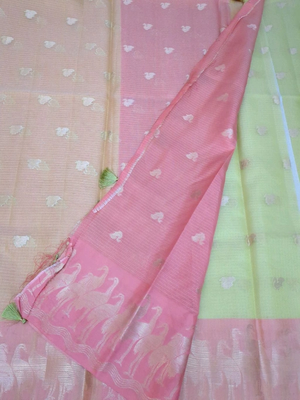Silk Kota Weaving  - green