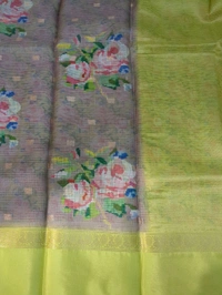 Silk Kota Designer  - Gray