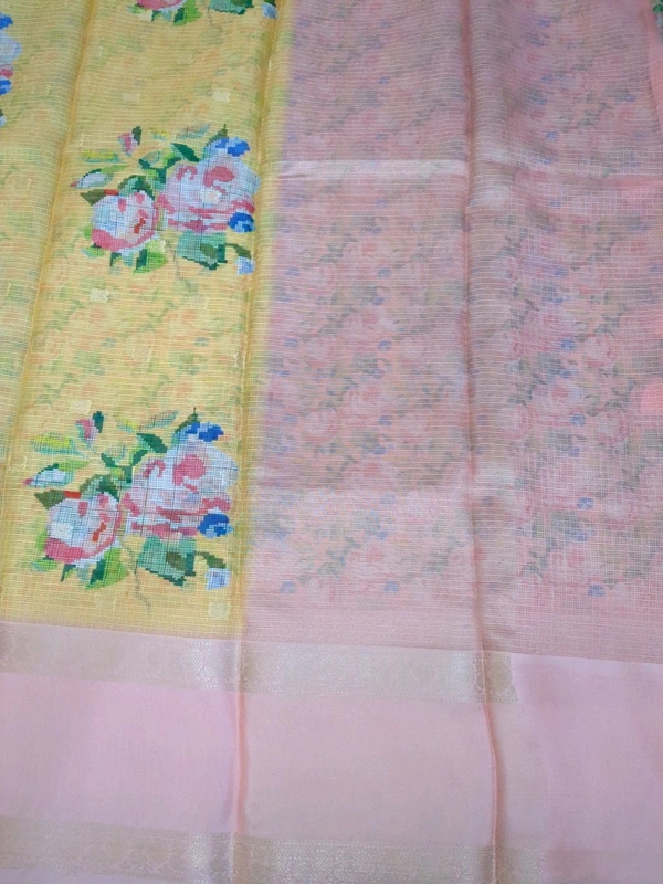Silk Kota Designer  - Gold