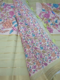 Silk Kota Designer  - Snowy Mint