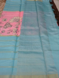 Silk Kota Designer  - sky blue