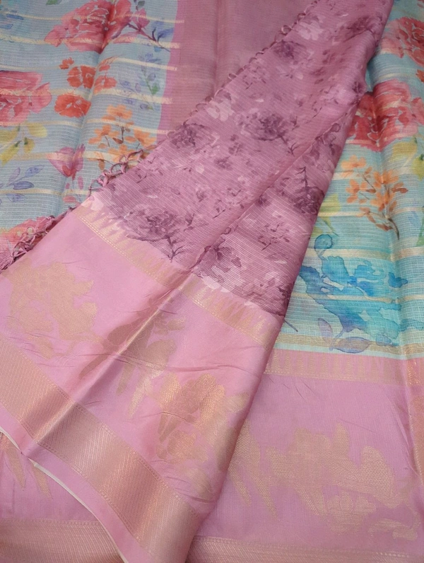 Silk Kota Designer  - Fuchsia Pink
