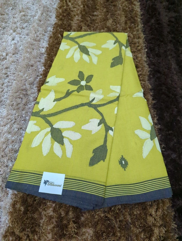 Handloom Cotton Jamdhani - green
