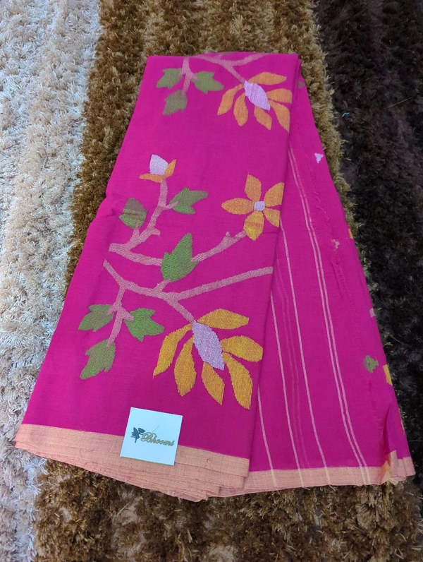Handloom Cotton Jamdhani - pink