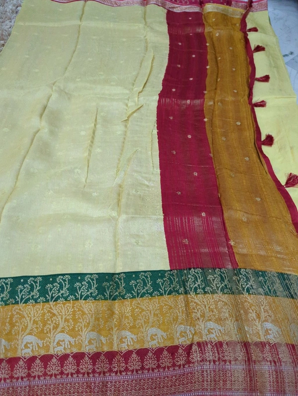 Pure Dola Weaving  - yellow