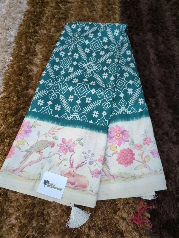 Soft Chiniya Printed - dark green