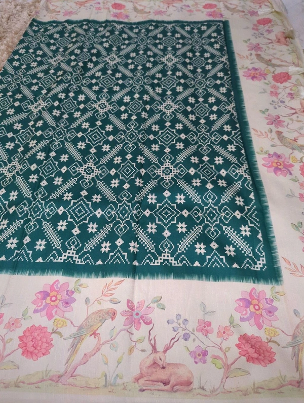 Soft Chiniya Printed - dark green