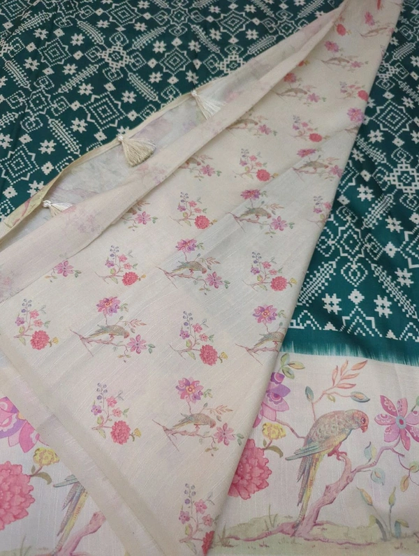 Soft Chiniya Printed - dark green
