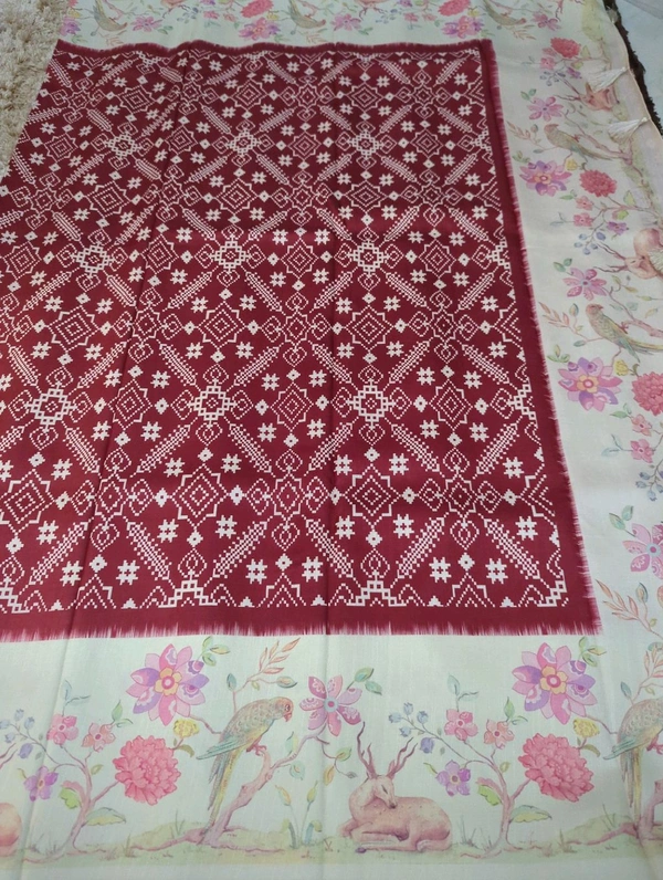 Soft Chiniya Printed - Maroon