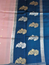 Pure Handloom Raw Mango  - Pink Lace
