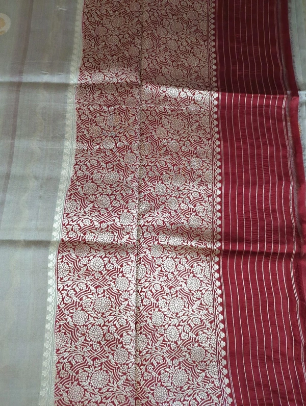 Pure Handloom Raw Mango  - Gray