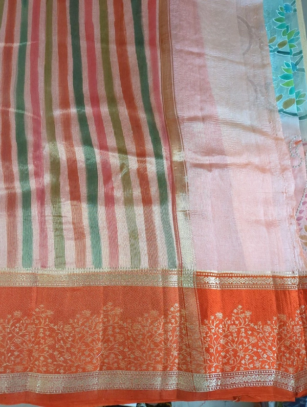 Pure Mango Tusser  - orange