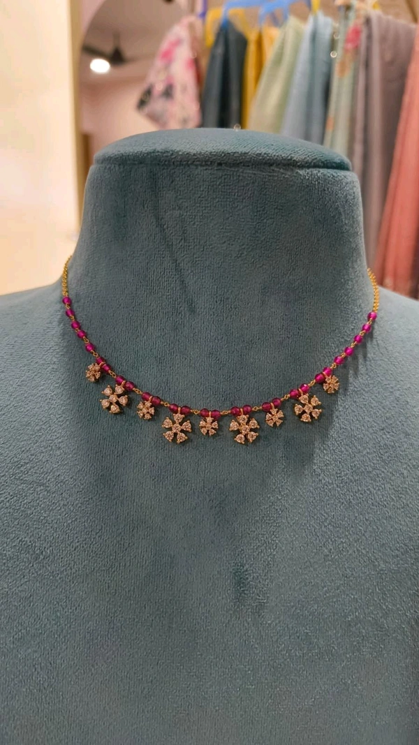 Pink Manual With Daimond Copy Pendents  - Vz
